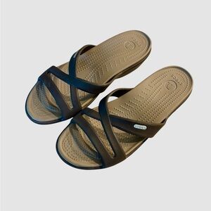 Crocs Women's Patricia Brown & Tan Sandals 10
